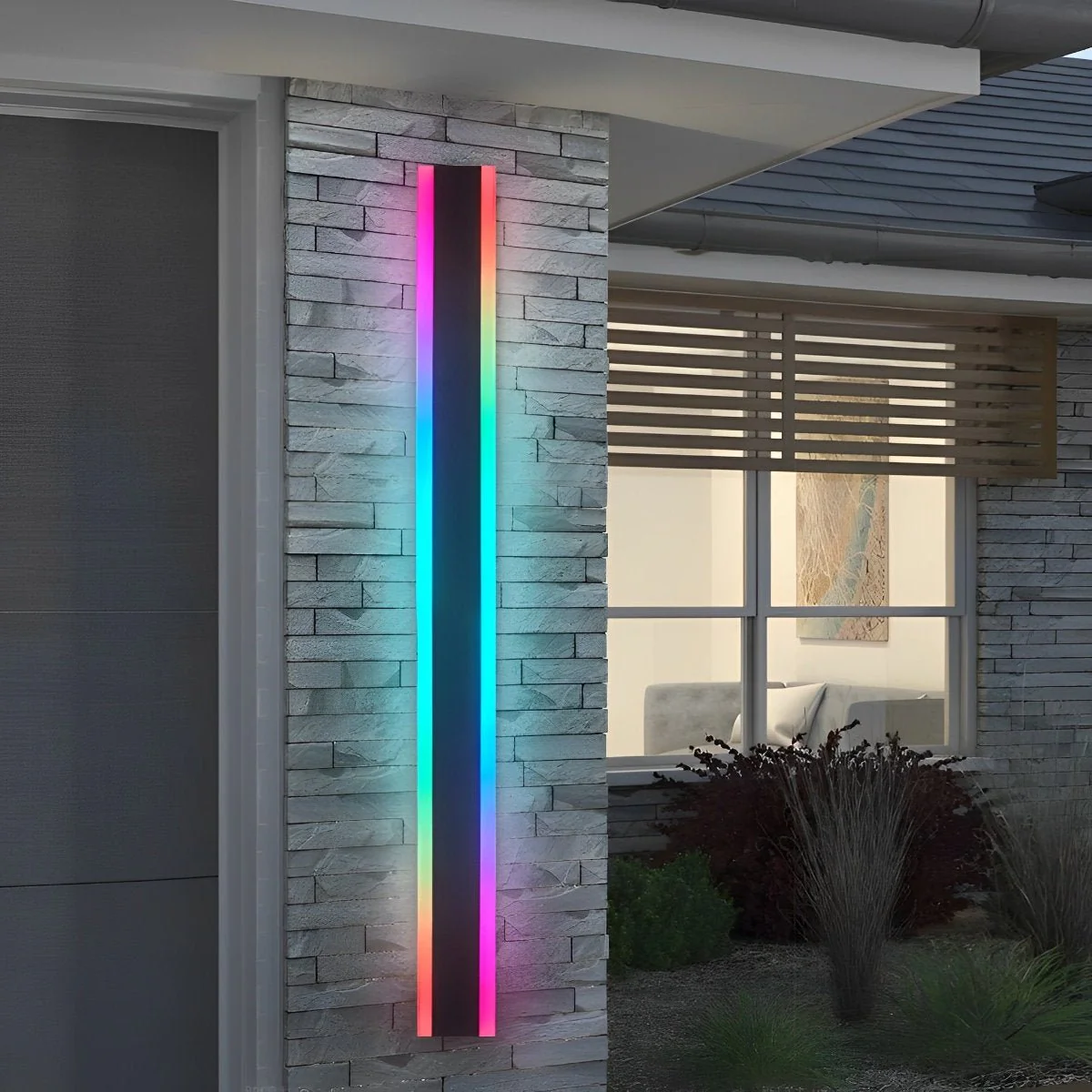 Waterproof Modern LED RGB Long Strip Outdoor Wall Light - Image 7