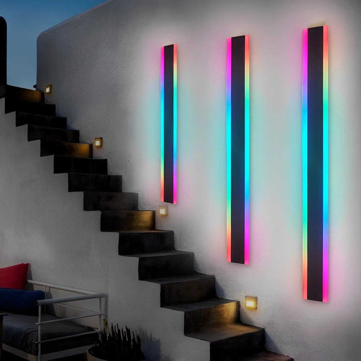Waterproof Modern LED RGB Long Strip Outdoor Wall Light - Image 8