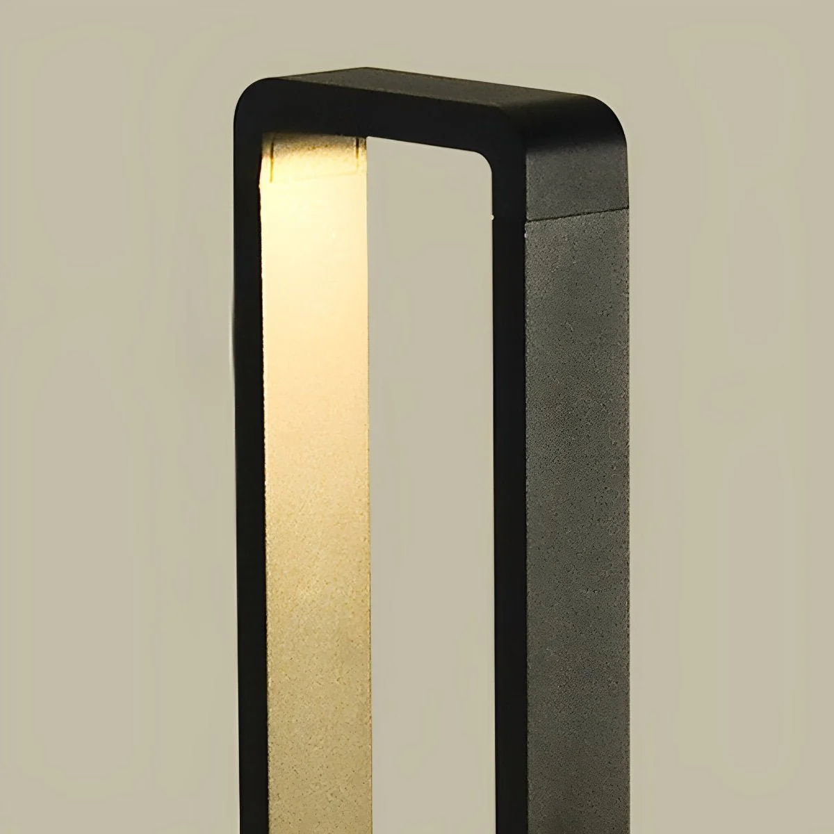 Modern Rectangular Frame Waterproof Led Black Bollard Parth Light - Image 8