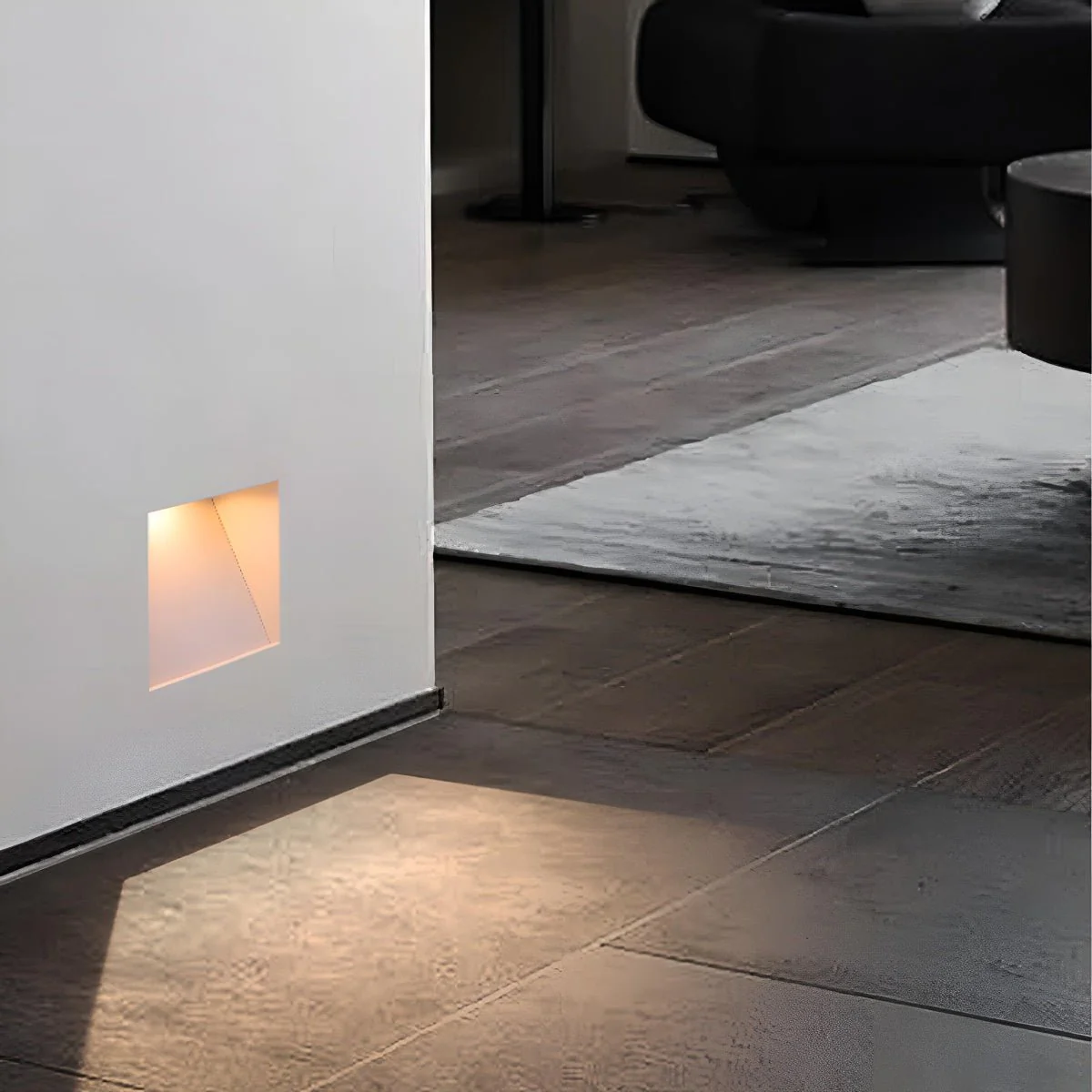 Minimalist Square LED Recessed Stairway Wall Light - Image 2