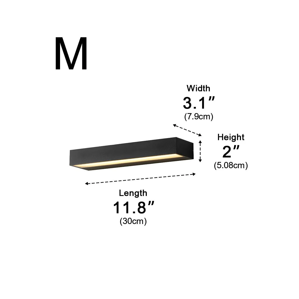Minimalist Waterproof LED Black Modern Outdoor Wall Washer Light - Image 13