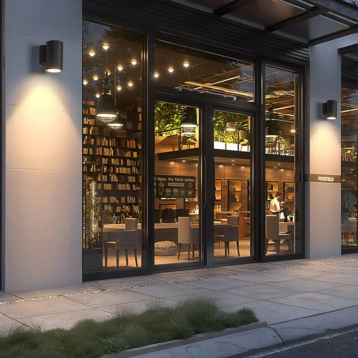 Waterproof Modern Minimalist Wall Light Glass LED Outdoor Interior Downlight - Image 4
