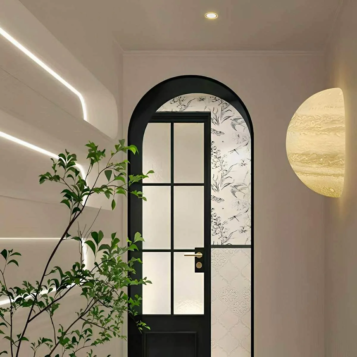 Modern 3D Moon Jupiter Planet LED Wall Sconces - Image 3