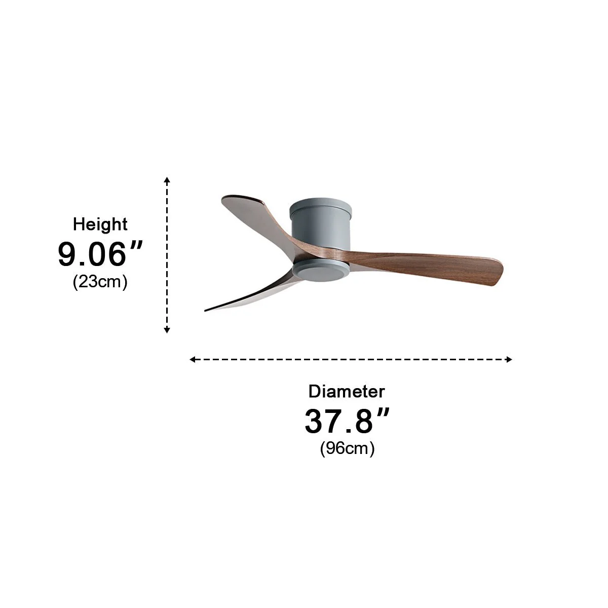 Modern 6-speed Reverse Frequency 3 Blades Imitation Wood Ceiling Fan DC Motor - Image 21