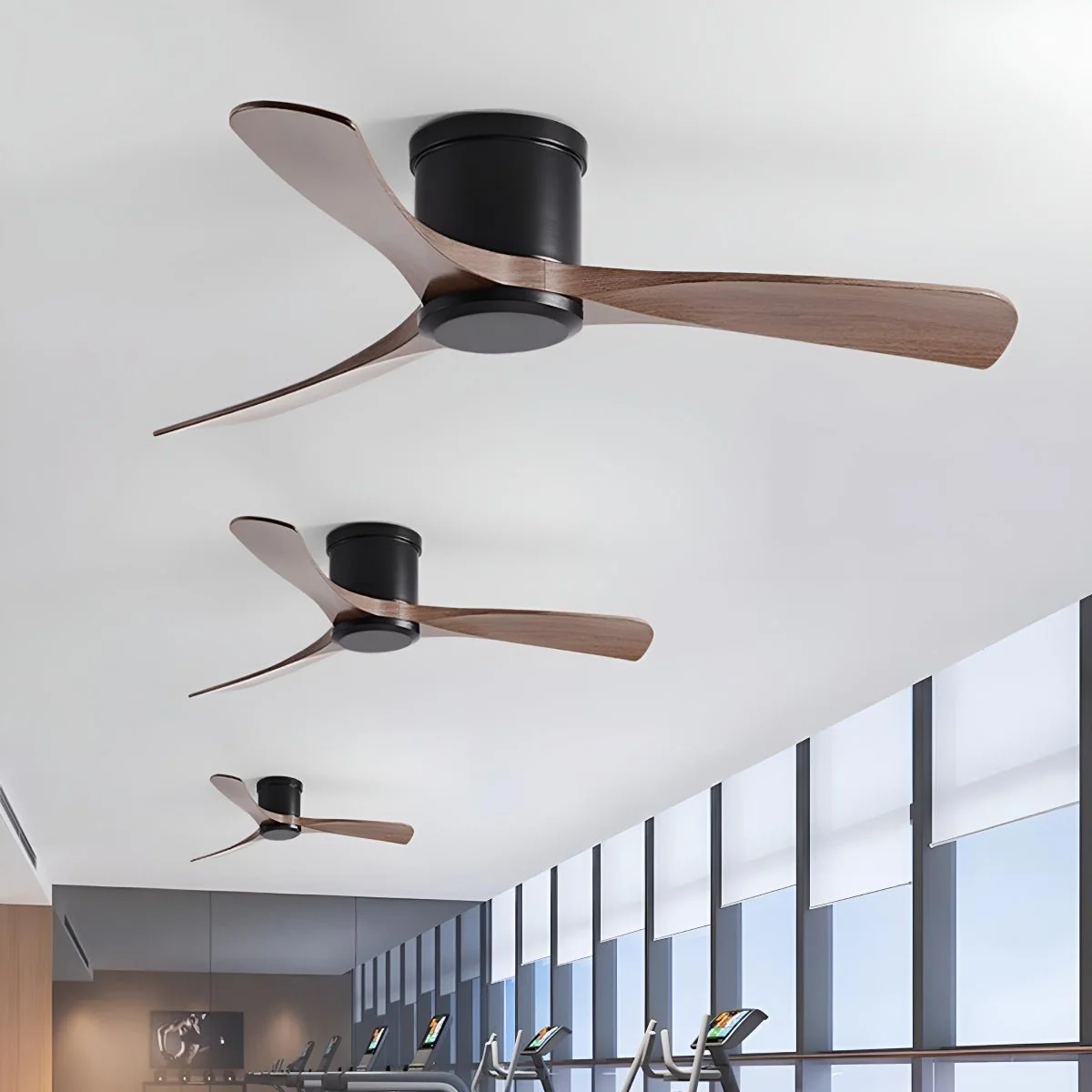 Modern 6-speed Reverse Frequency 3 Blades Imitation Wood Ceiling Fan DC Motor - Image 6