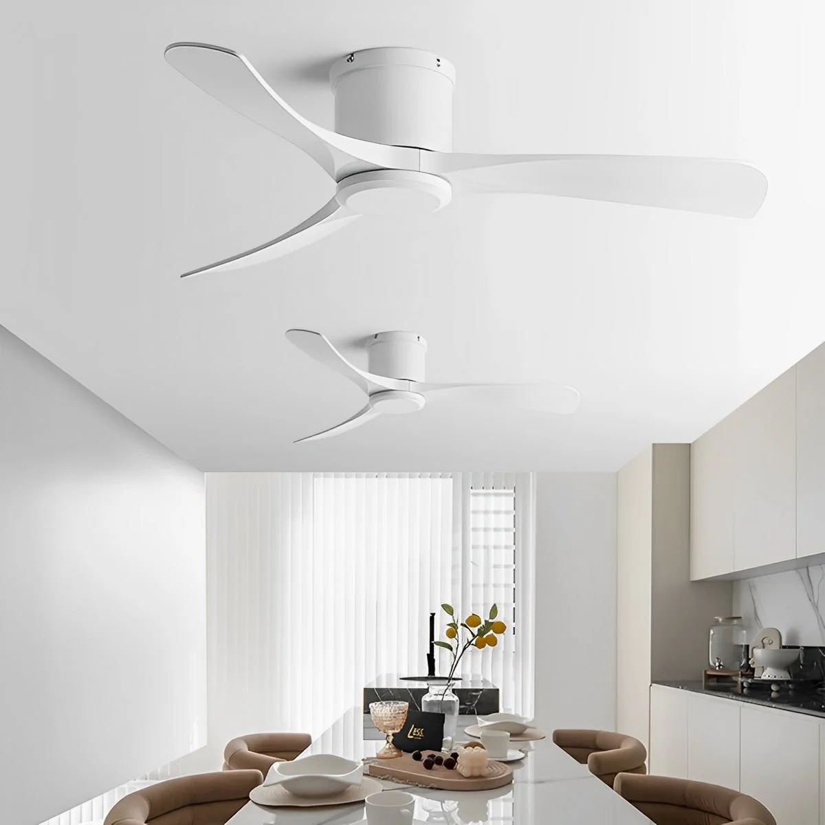 Modern 6-speed Reverse Frequency 3 Blades Imitation Wood Ceiling Fan DC Motor - Image 7