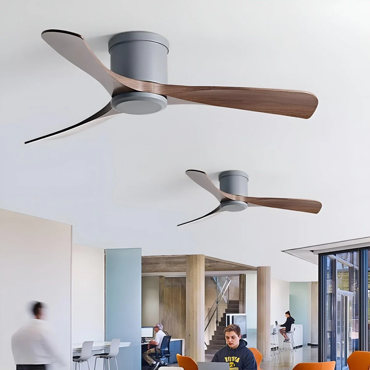 Modern 6-speed Reverse Frequency 3 Blades Imitation Wood Ceiling Fan DC Motor - Image 8