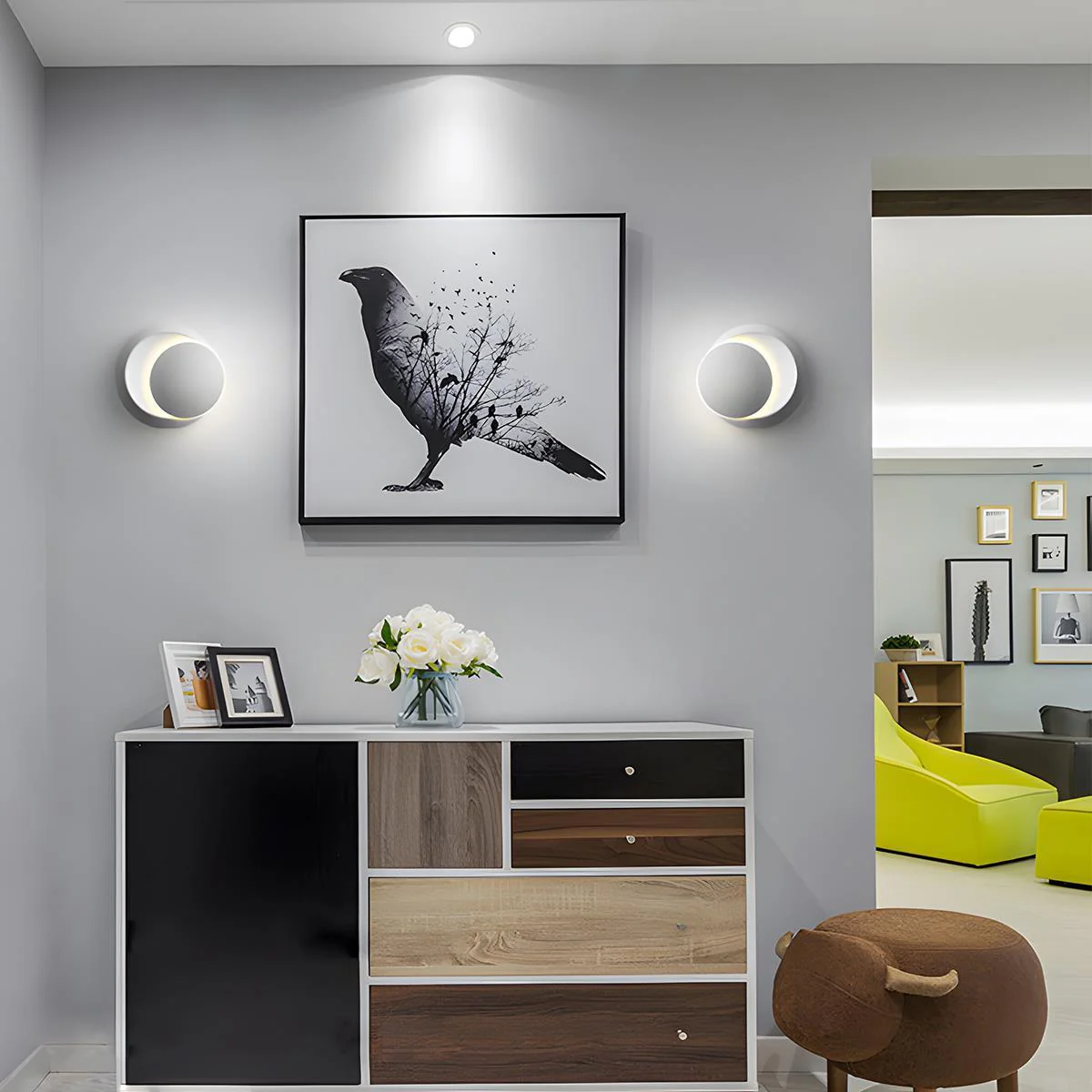 Modern Adjustable Moon Eclipse Creative LED Wall Sconce - Image 7