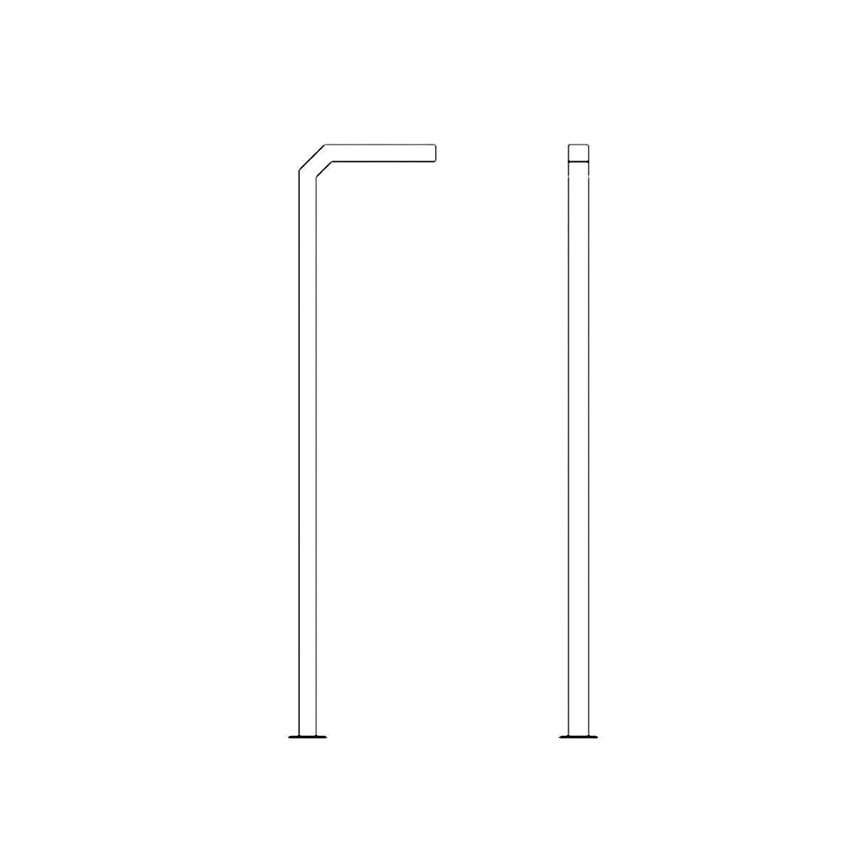 Modern Black LED Column Outdoor Pole Street Light - Image 12