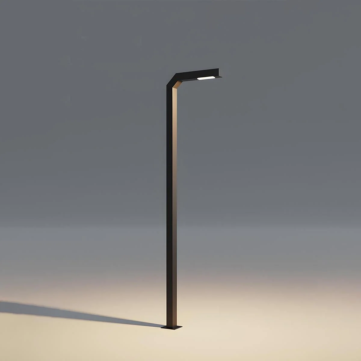 Modern Black LED Column Outdoor Pole Street Light - Image 7