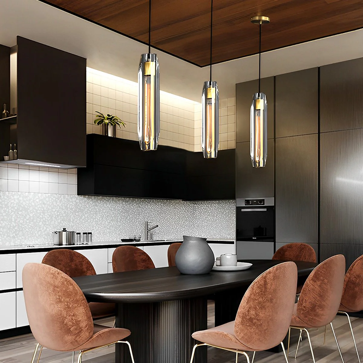 Modern Camellia Luxury Crystal Pendant Lights - Image 3