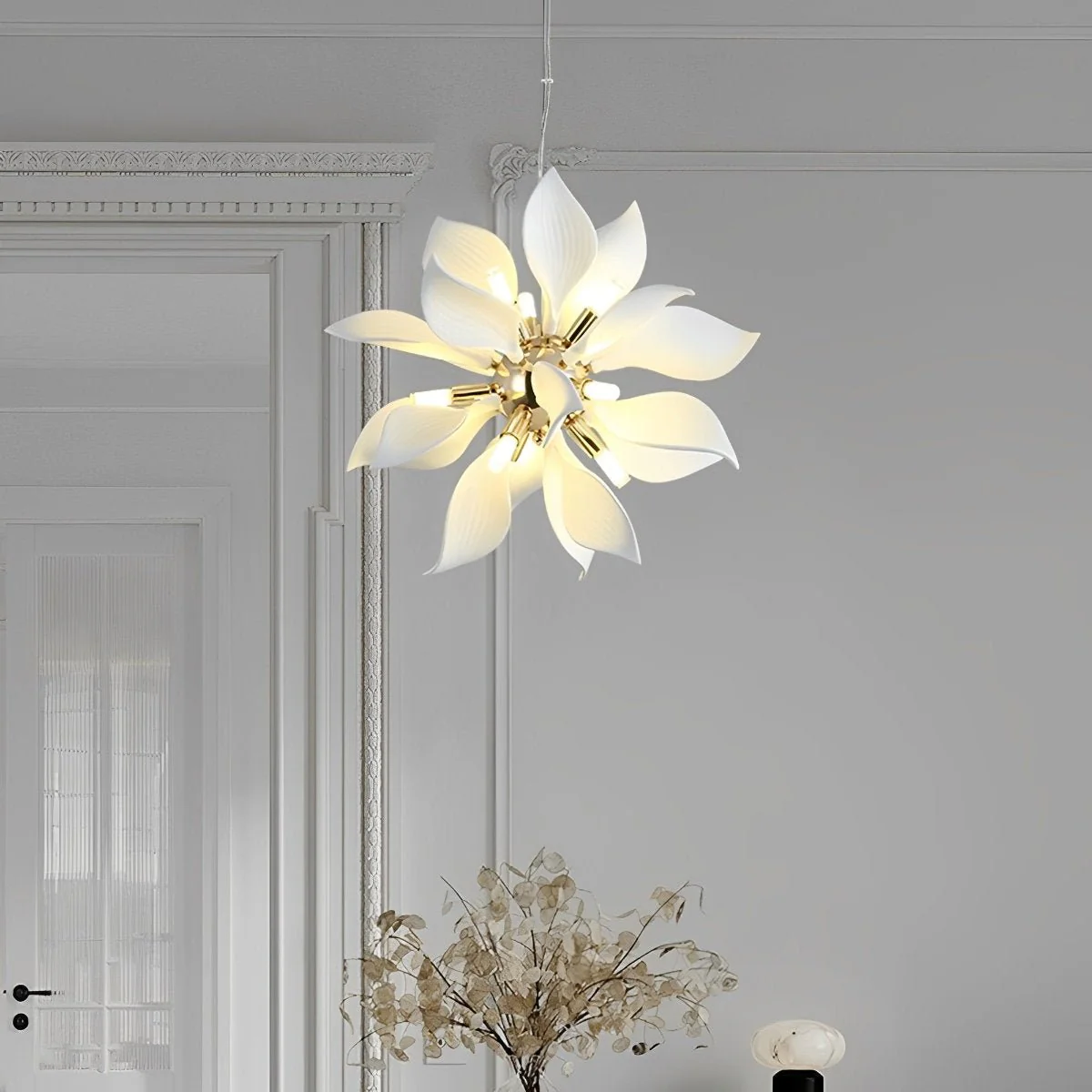 Modern Ceramics Flower Art Chandelier Light - Image 19
