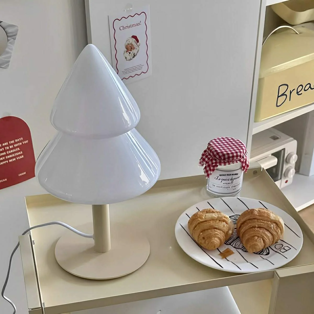 Modern Christmas Tree Glass LED Table Lamp Plug In - Image 11