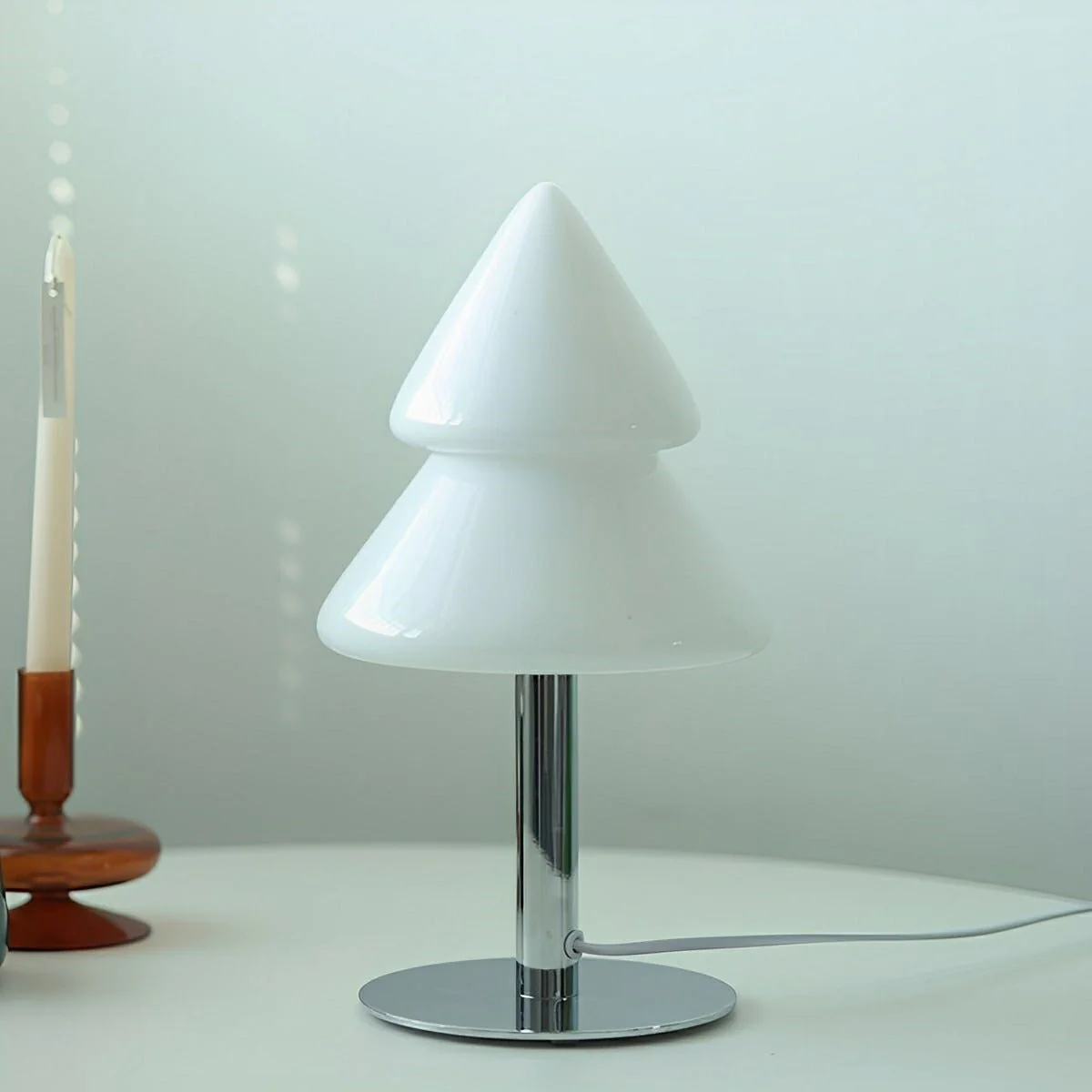 Modern Christmas Tree Glass LED Table Lamp Plug In - Image 14