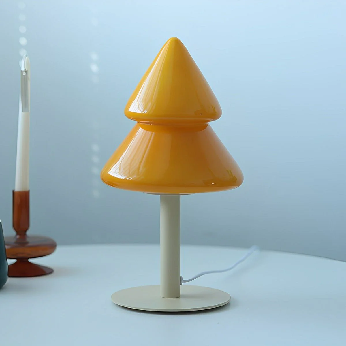 Modern Christmas Tree Glass LED Table Lamp Plug In - Image 16