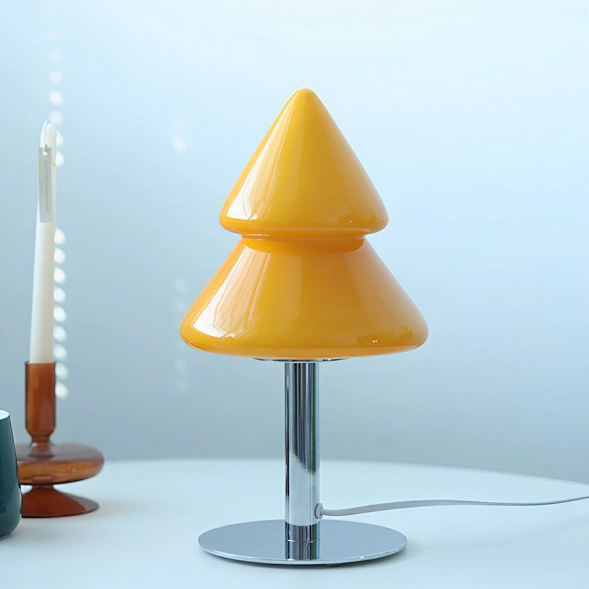 Modern Christmas Tree Glass LED Table Lamp Plug In - Image 19