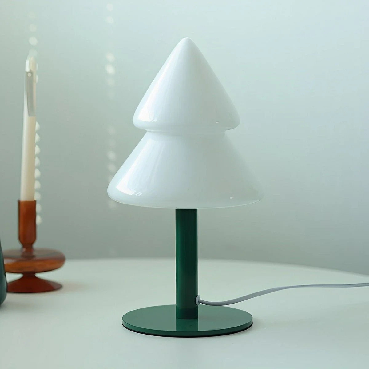 Modern Christmas Tree Glass LED Table Lamp Plug In - Image 24