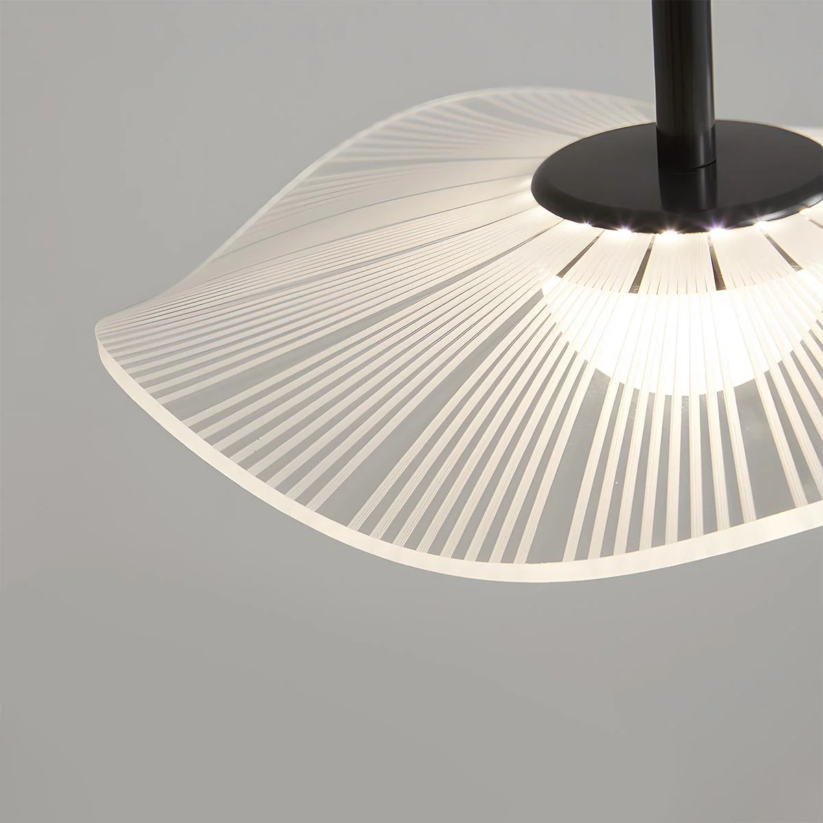 Modern Copper Lotus Leaf Bar LED Pendant Lights - Image 2