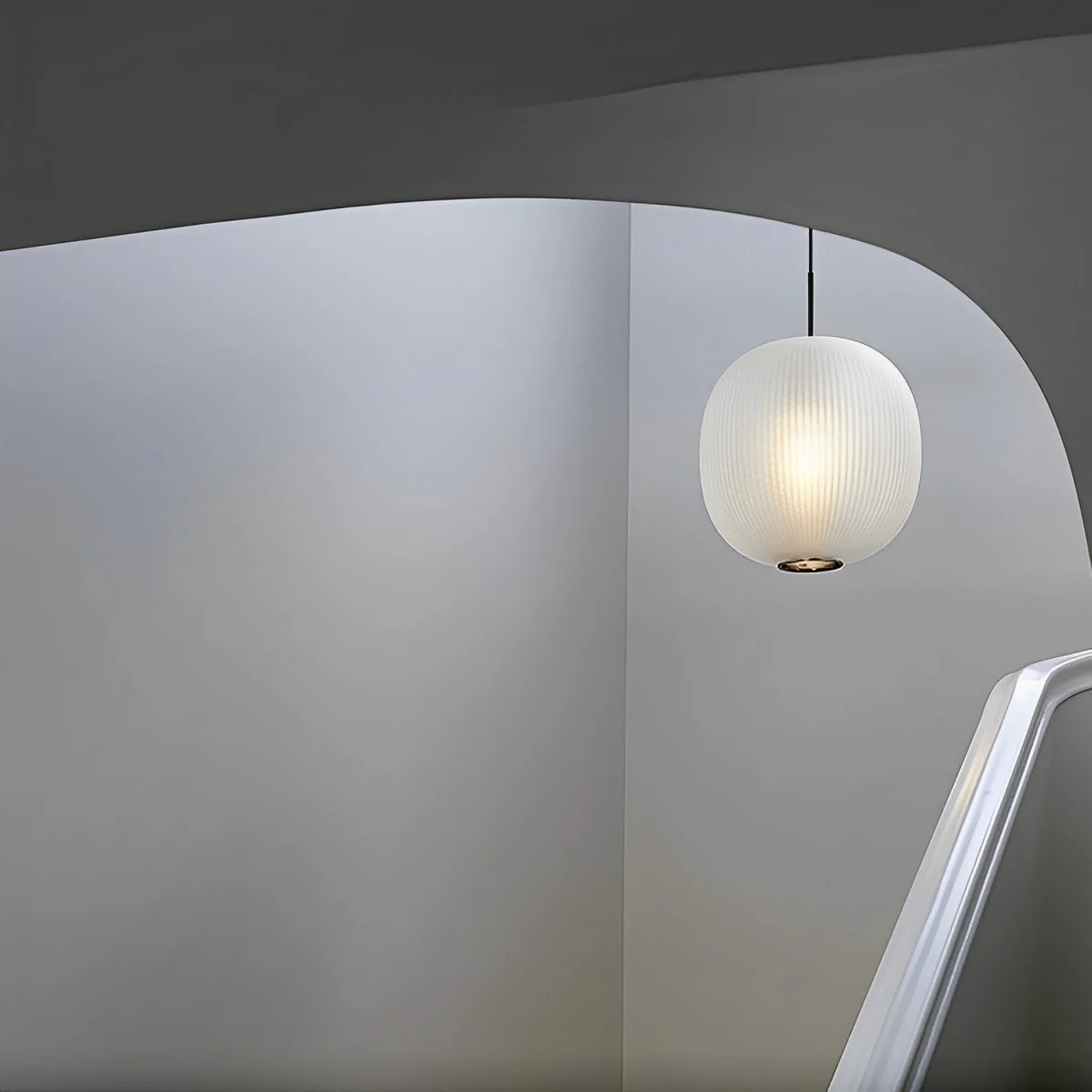 Modern Cream Style Glass Lantern LED Indoor Pendant Lights - Image 6