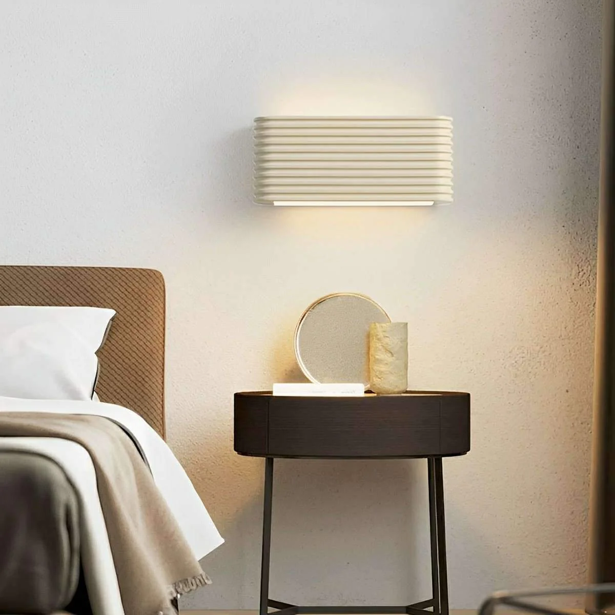 Modern Cream Style Solid Rectangular LED Indoor Wall Sconce - Image 6