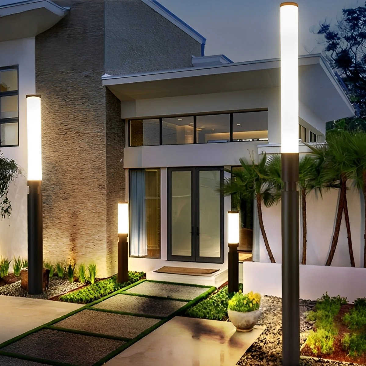 Waterproof Modern Cylinder Long Barrel Column Post Lights Pillar Lights - Image 2
