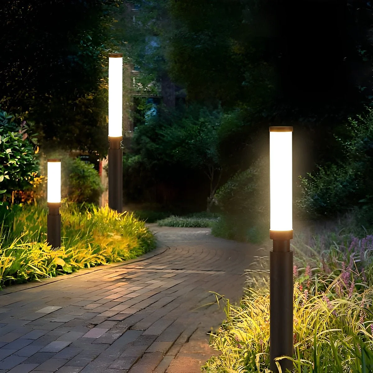 Waterproof Modern Cylinder Long Barrel Column Post Lights Pillar Lights - Image 4