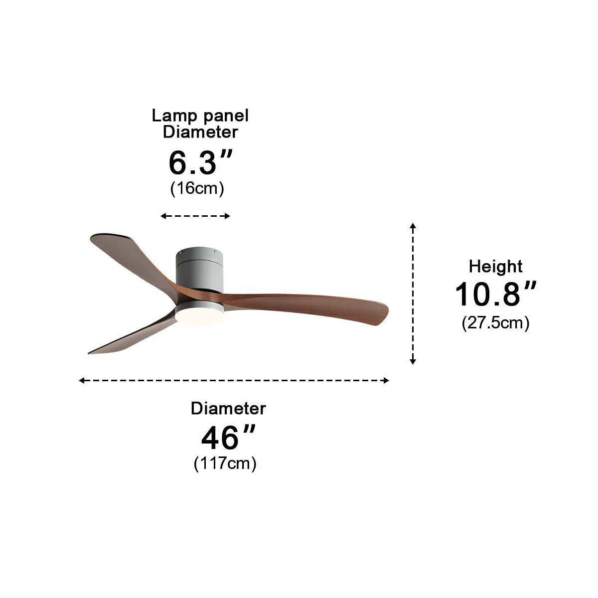 Modern 6-speed Reverse Frequency DC Motor Fan Light - Image 15