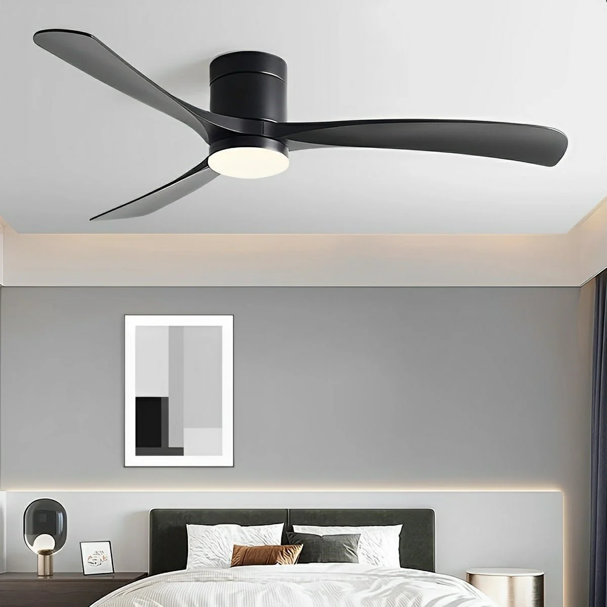 Modern 6-speed Reverse Frequency DC Motor Fan Light - Image 4