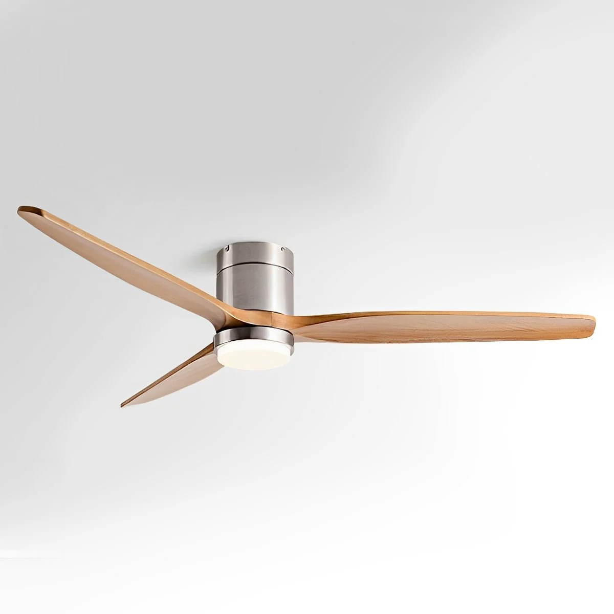 Modern Wood Grain 6-Speed Reverse DC Motor Fan Ceiling Fan Light - Image 11