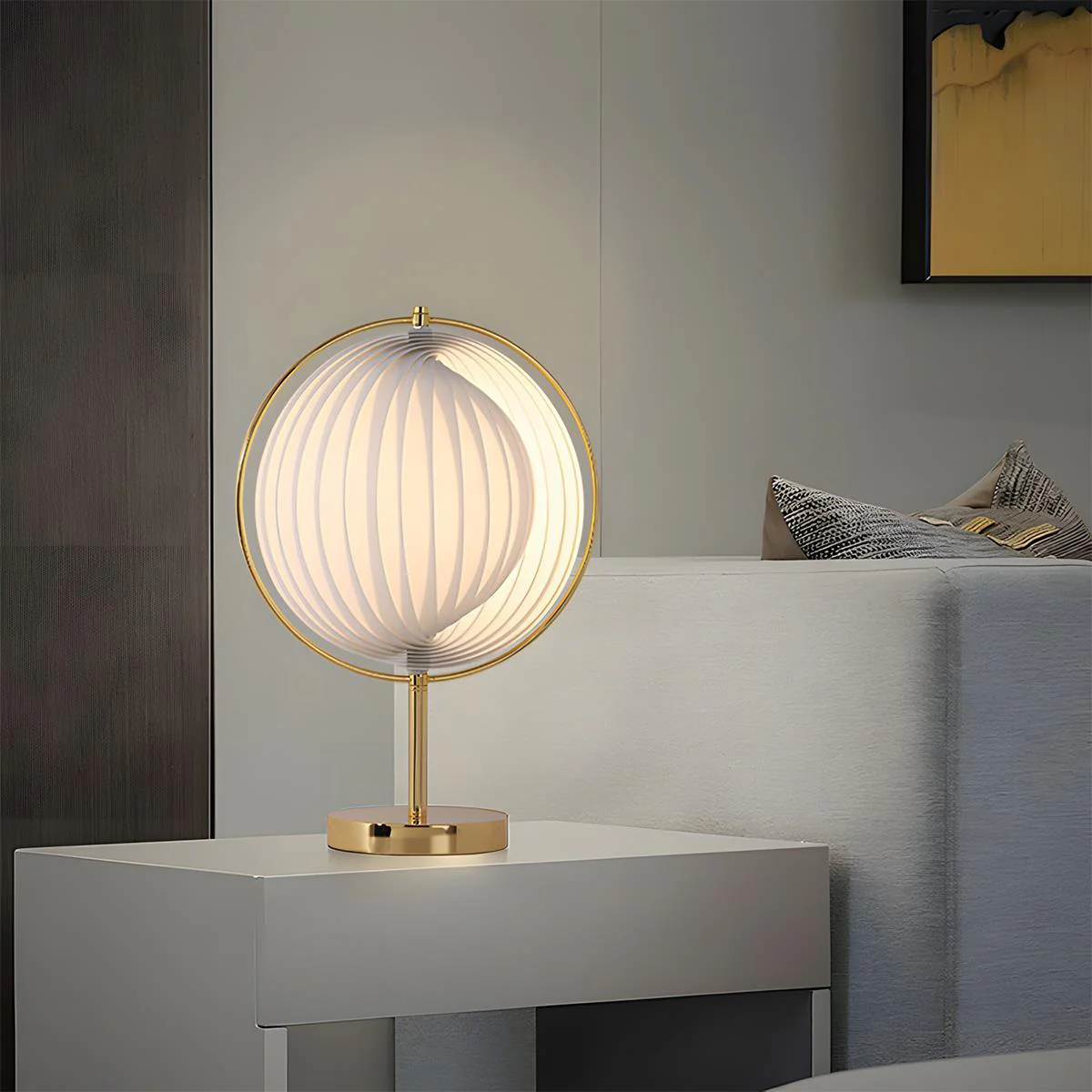 Modern Ins Pleated Blinds Globe LED Floor Lamp - Image 3