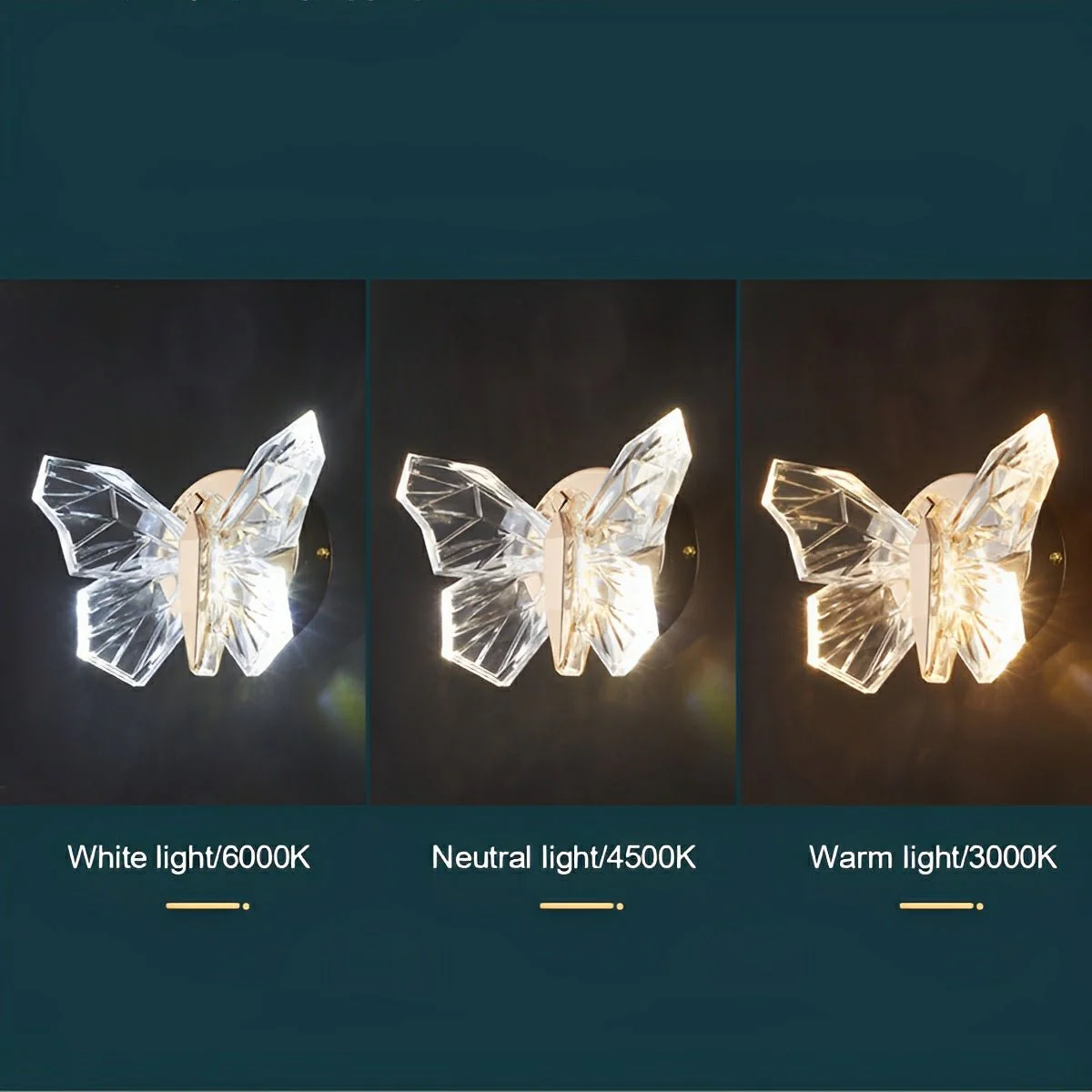 Modern Luxury Crystal Butterfly LED Indoor Wall Sconces - Image 8