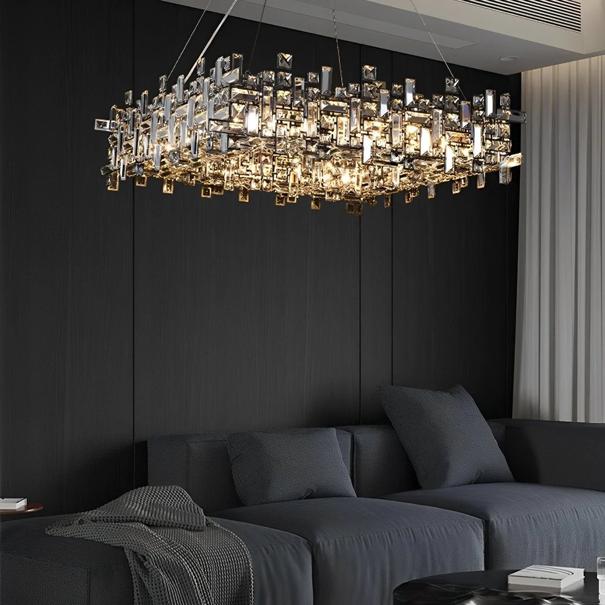 Modern Luxury Geometric Shining Crystal Chandelier Lighting - Image 4