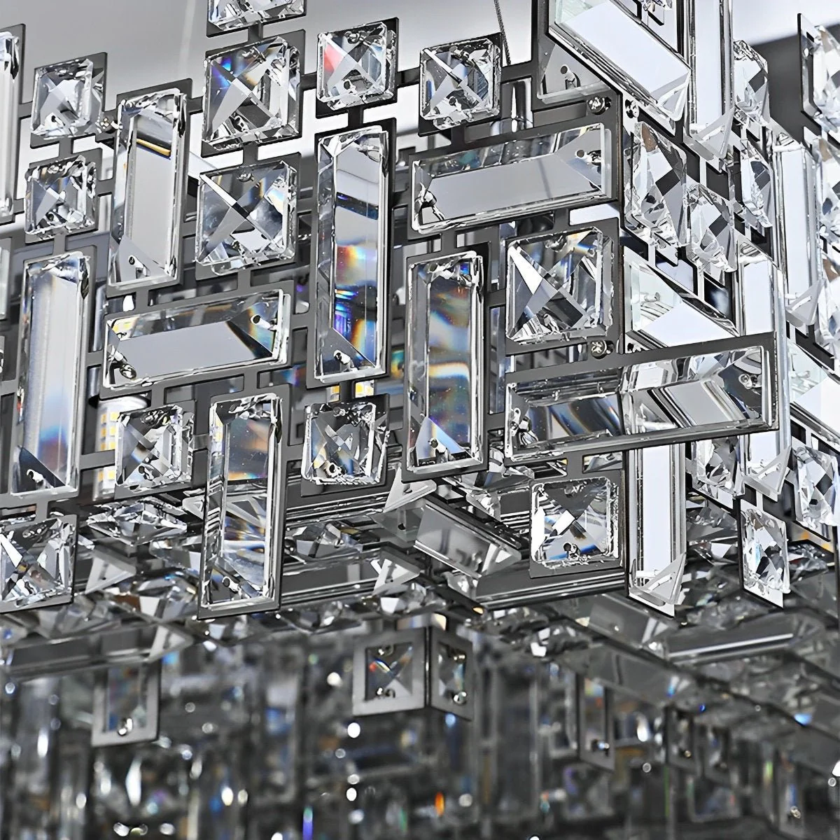 Modern Luxury Geometric Shining Crystal Chandelier Lighting - Image 7