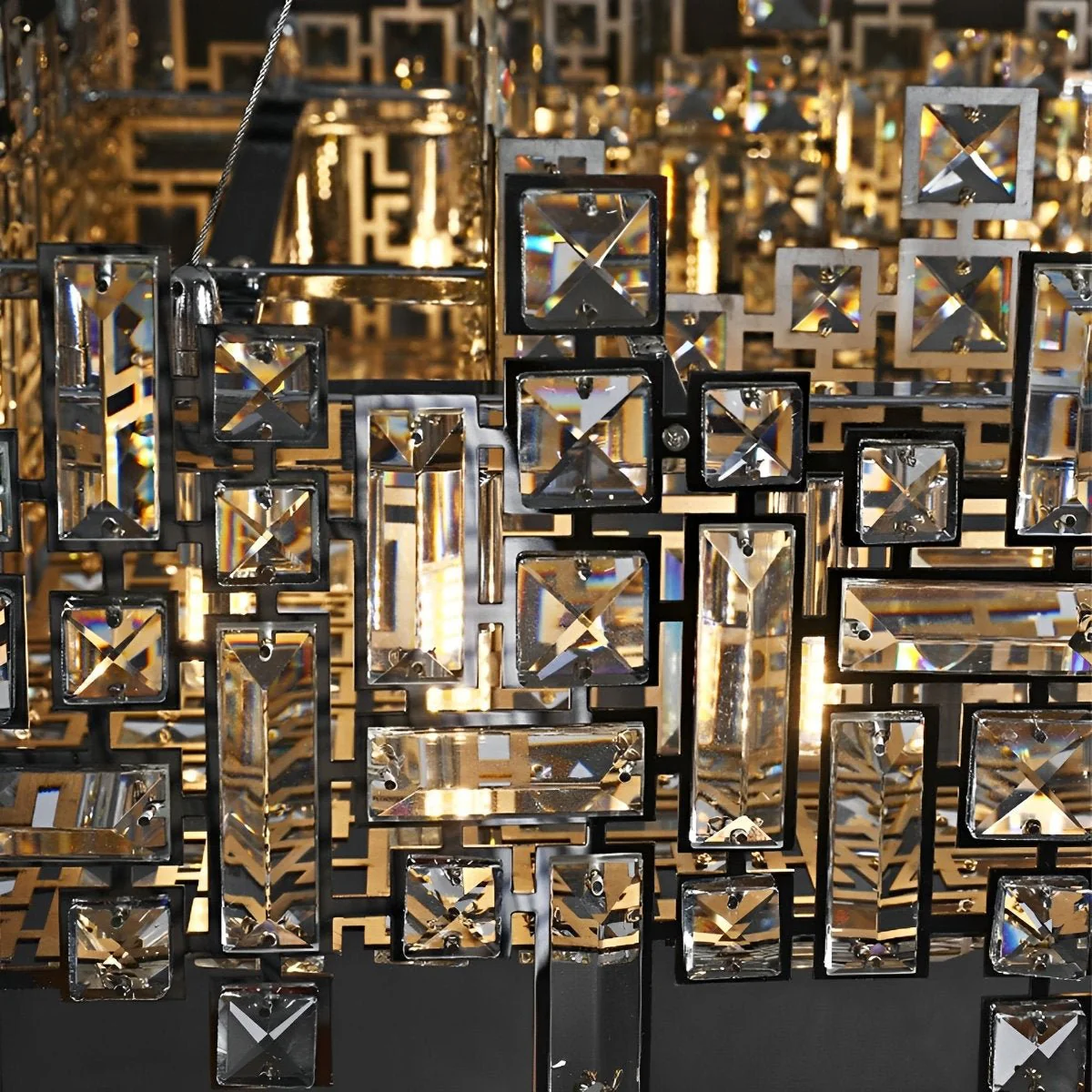 Modern Luxury Geometric Shining Crystal Chandelier Lighting - Image 8