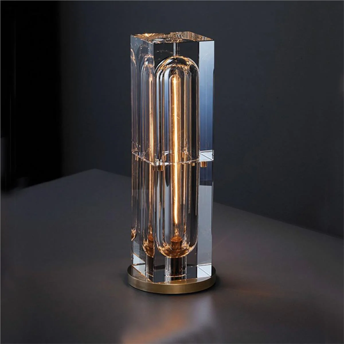 Modern Luxury Square Crystal LED Indoor Table Lamp - Image 6