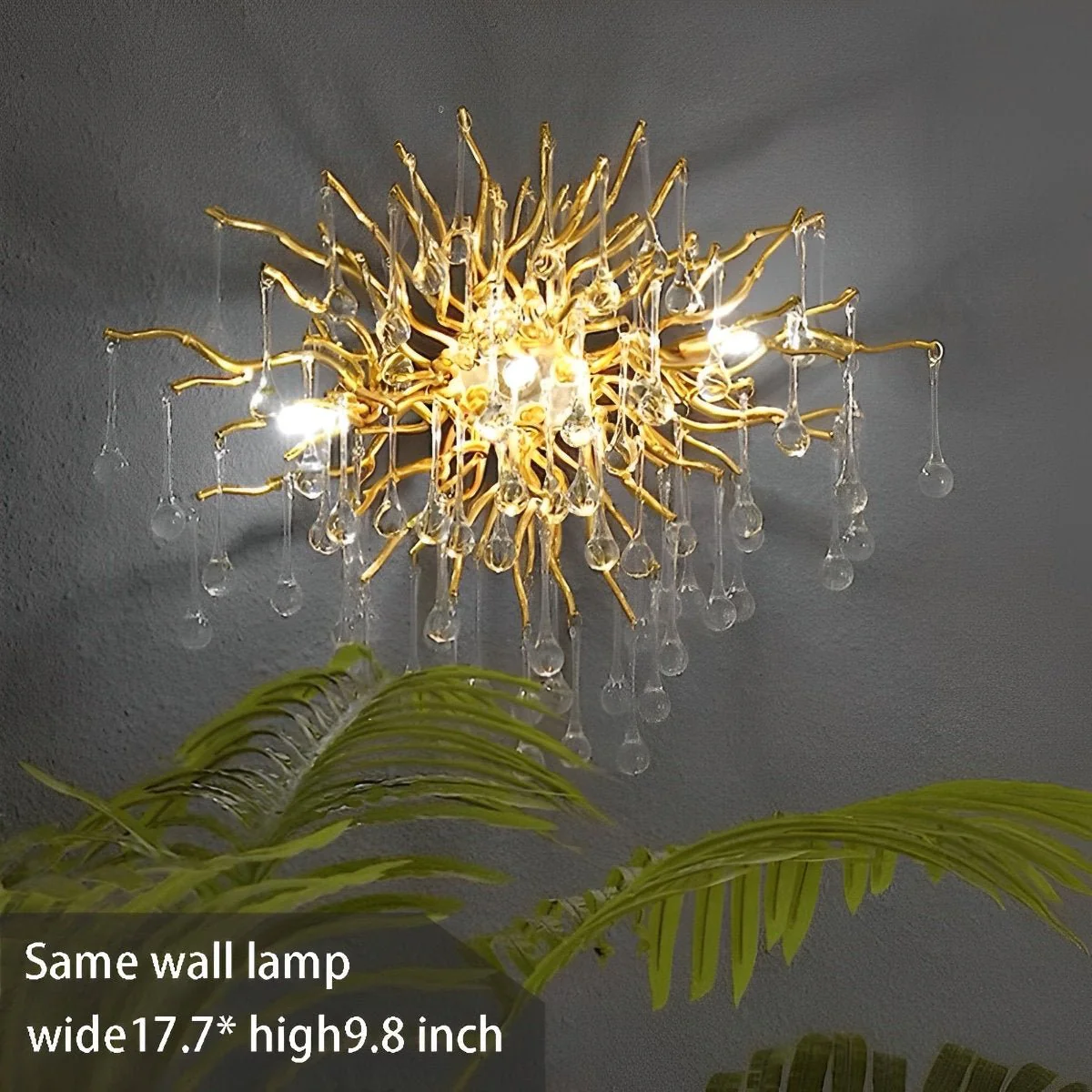 Modern Luxury Gold Tree Branch Teardrop Dimmable Chandelier Lights - Image 10