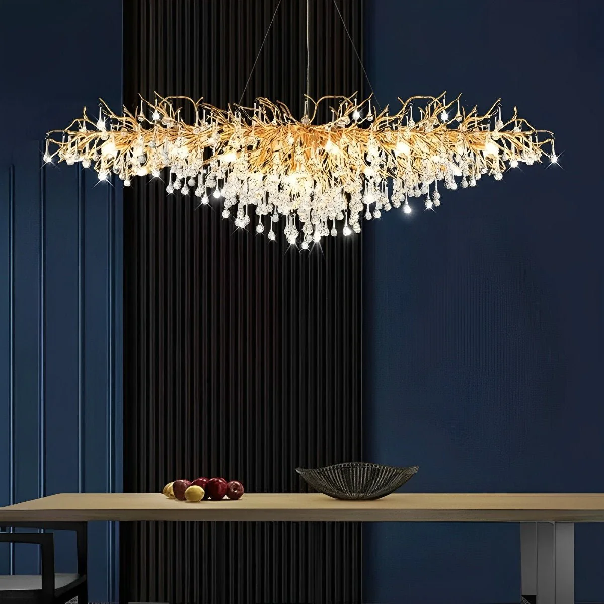 Modern Luxury Gold Tree Branch Teardrop Dimmable Chandelier Lights - Image 9