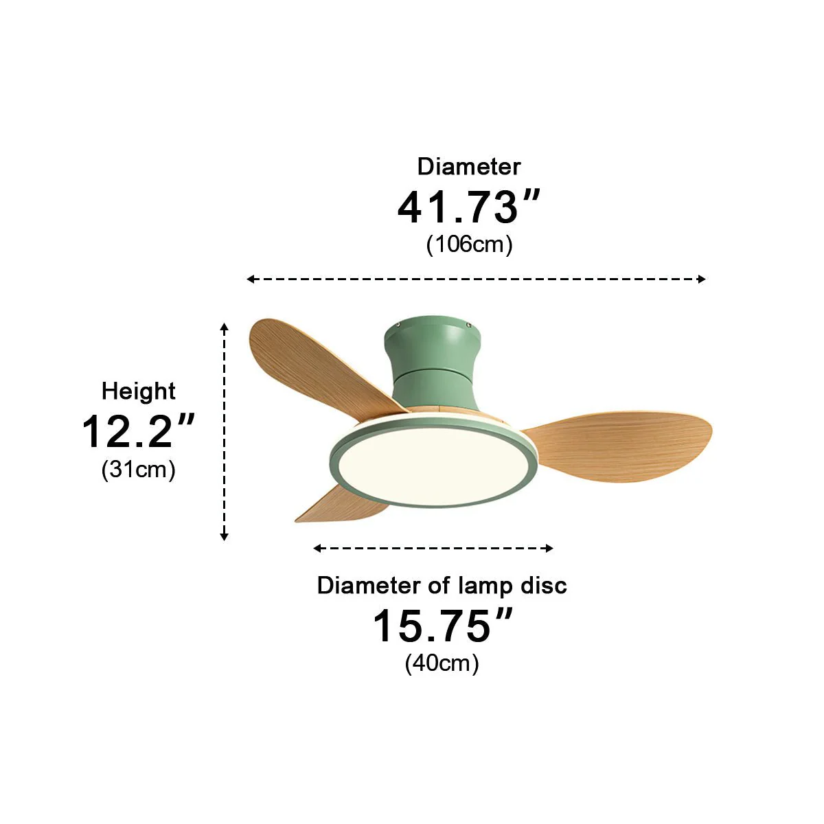 Modern Minimalist 15.7'' Lampshade DC Motor 6-Speed Reverse Ceiling Fan Light - Image 16