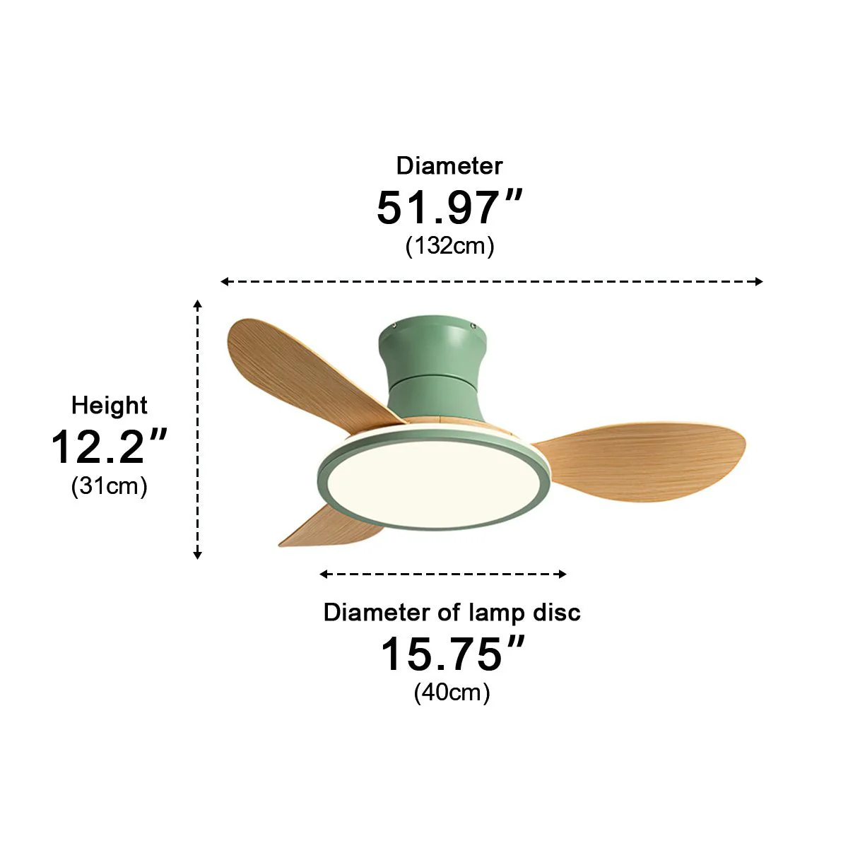 Modern Minimalist 15.7'' Lampshade DC Motor 6-Speed Reverse Ceiling Fan Light - Image 17