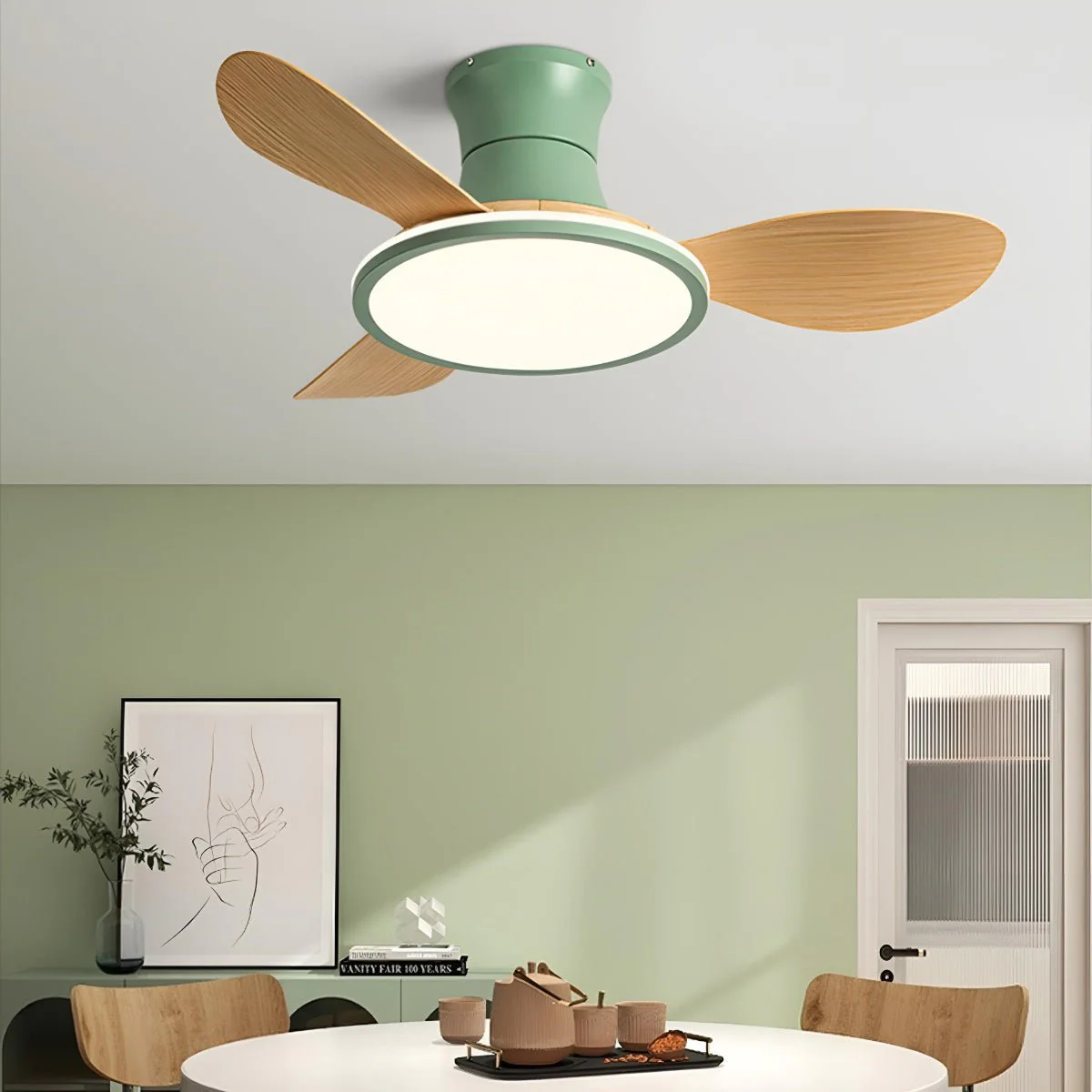 Modern Minimalist 15.7'' Lampshade DC Motor 6-Speed Reverse Ceiling Fan Light - Image 3