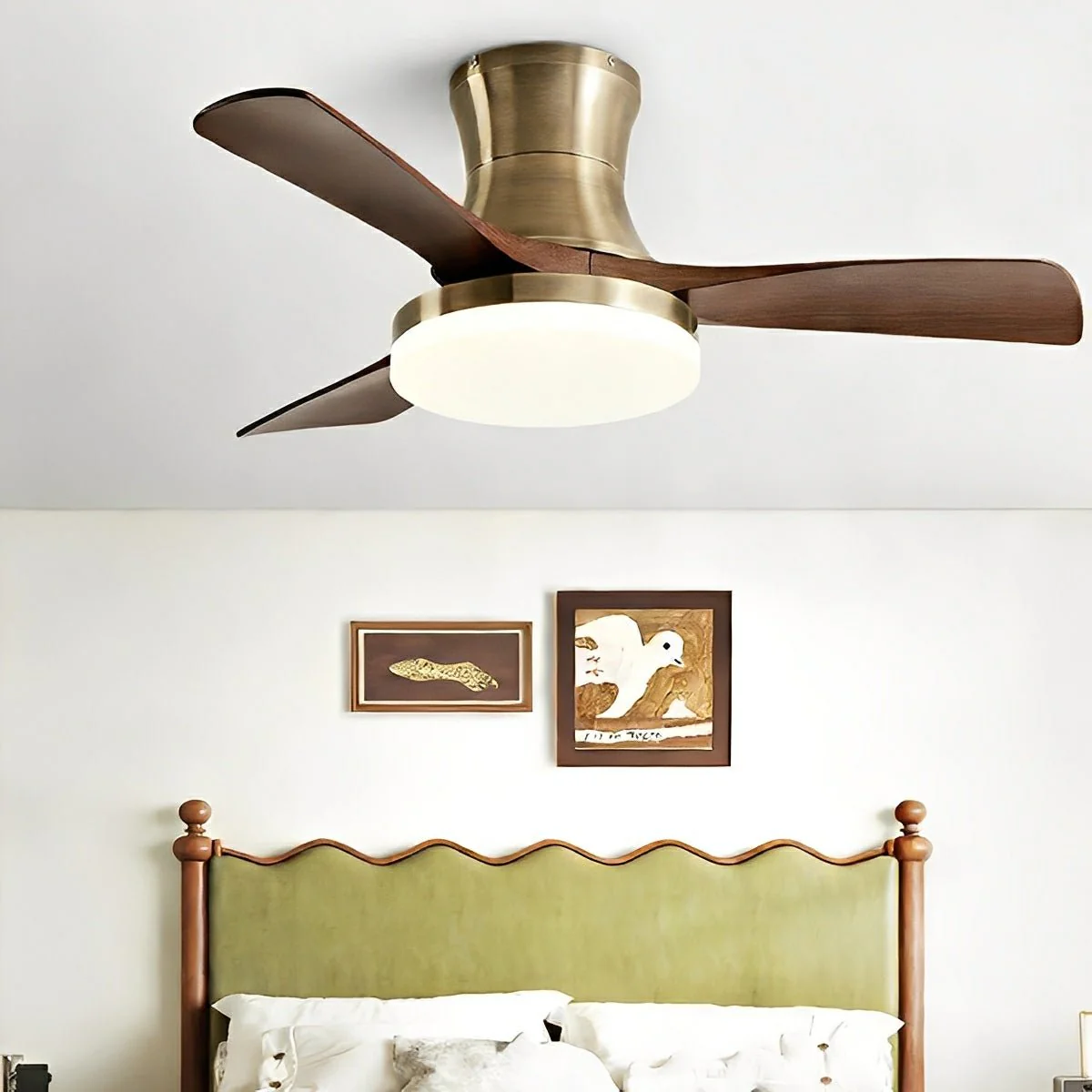 Modern Minimalist 3-Blades DC Motor Reverse Full-Spectrum LED Ceiling Fan Light - Image 2