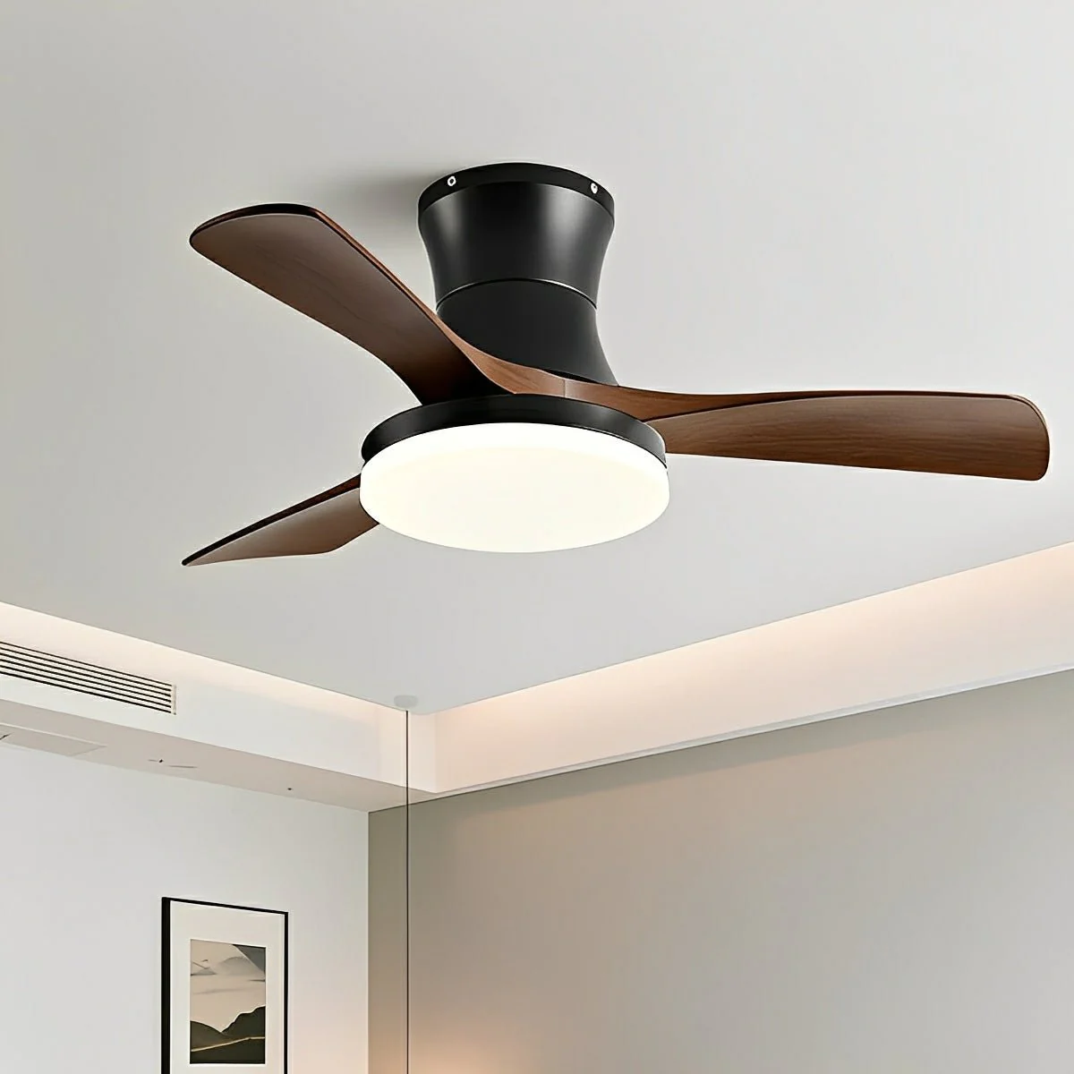 Modern Minimalist 3-Blades DC Motor Reverse Full-Spectrum LED Ceiling Fan Light - Image 3