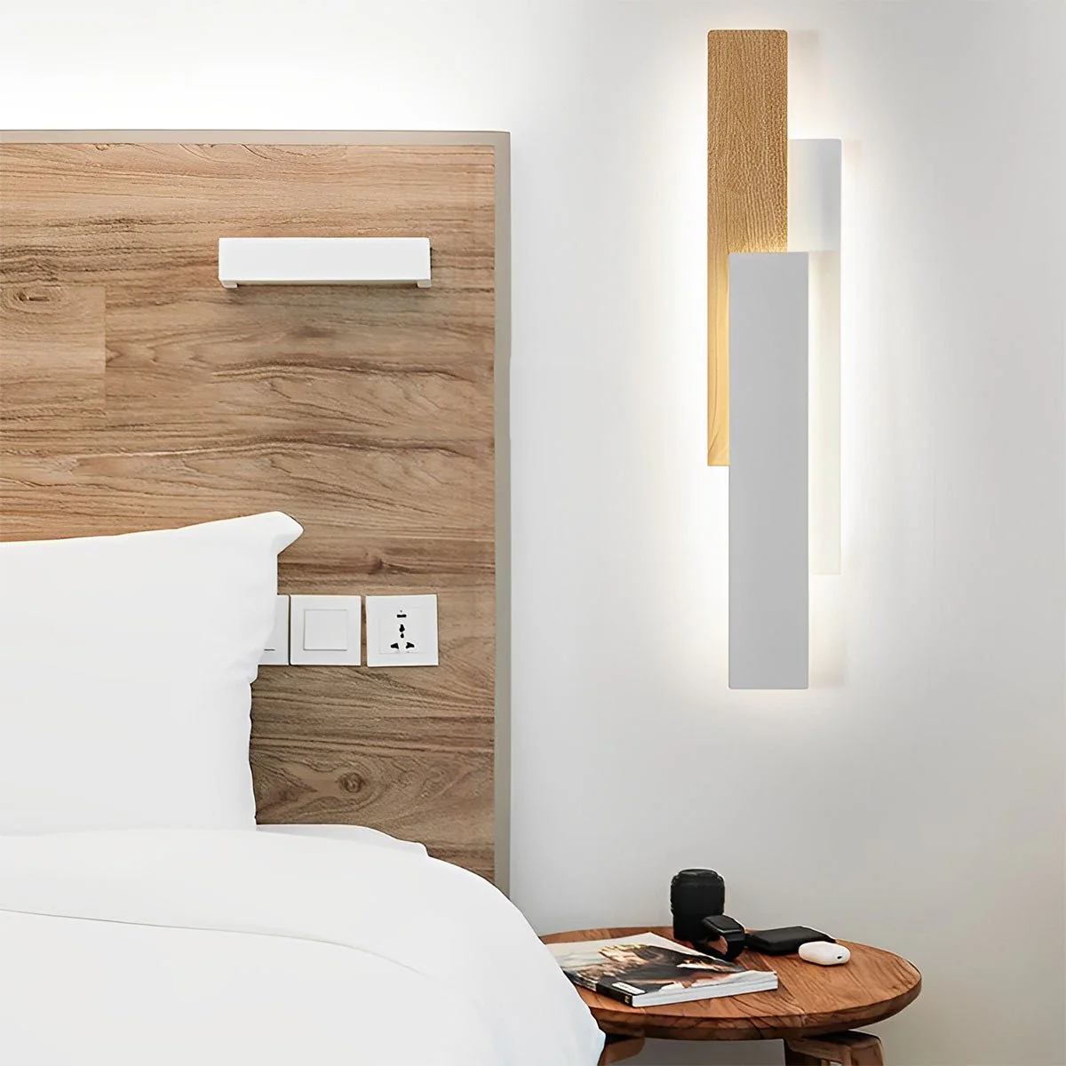 Modern Minimalist 3-Tiered Rectangular LED Indoor Wall Sconces - Image 3