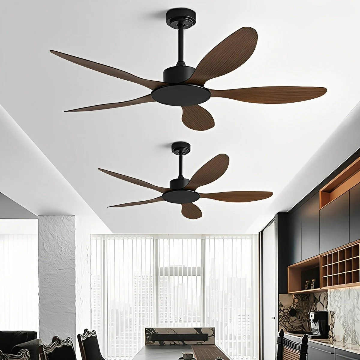 Modern Minimalist 5-Blades DC Motor Reverse Ceiling Fan - Image 3