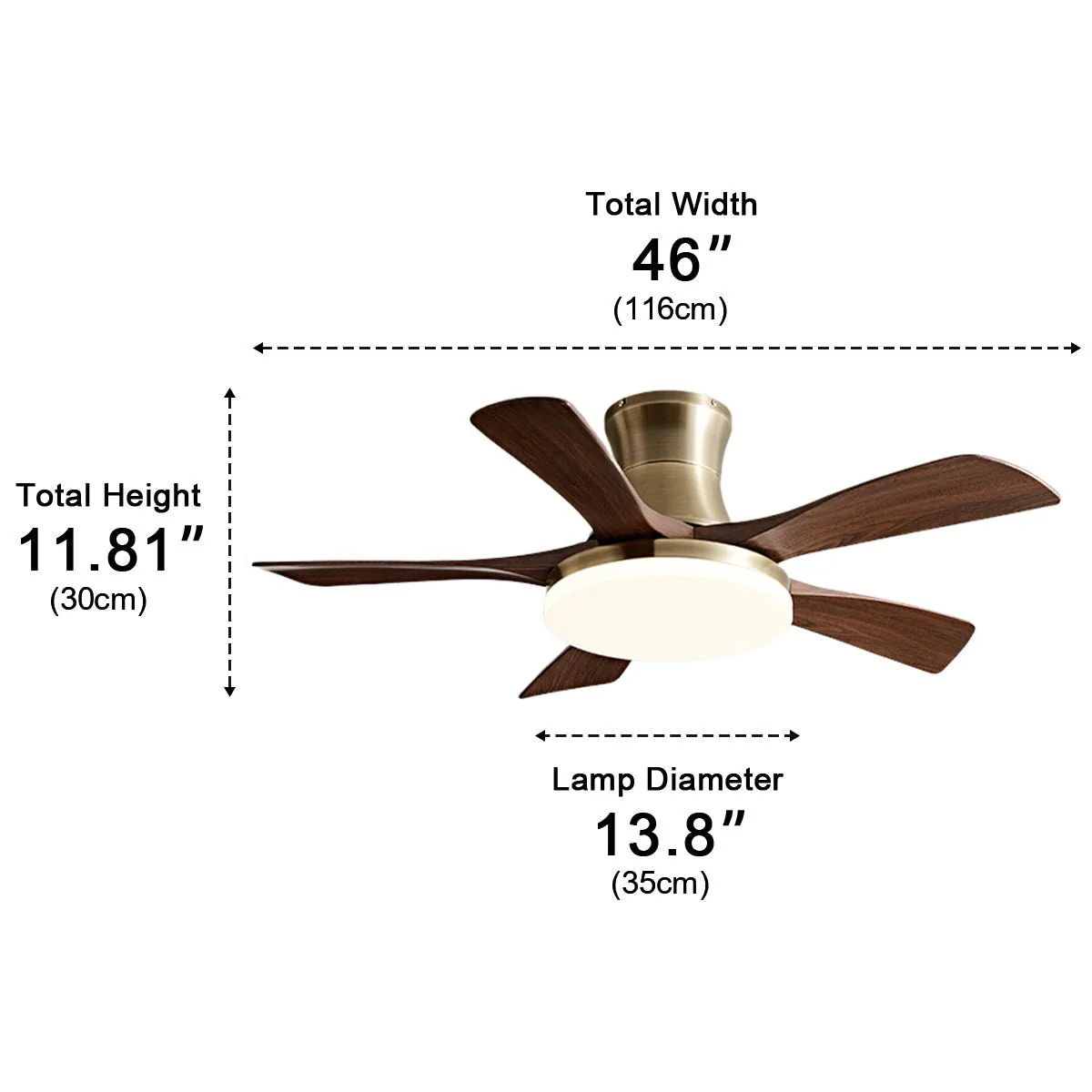 Modern Minimalist 5-Blades DC Motor Reverse Full-Spectrum LED Ceiling Fan Light - Image 9