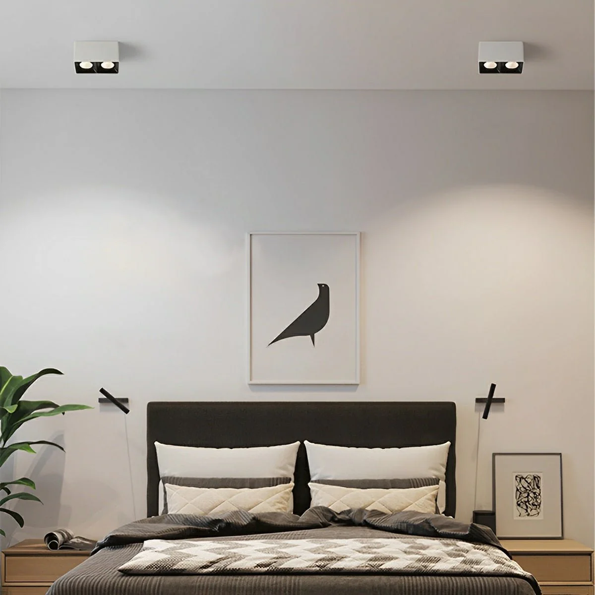 Modern Minimalist Aluminum Square COB Ceiling Spot Light - Image 4