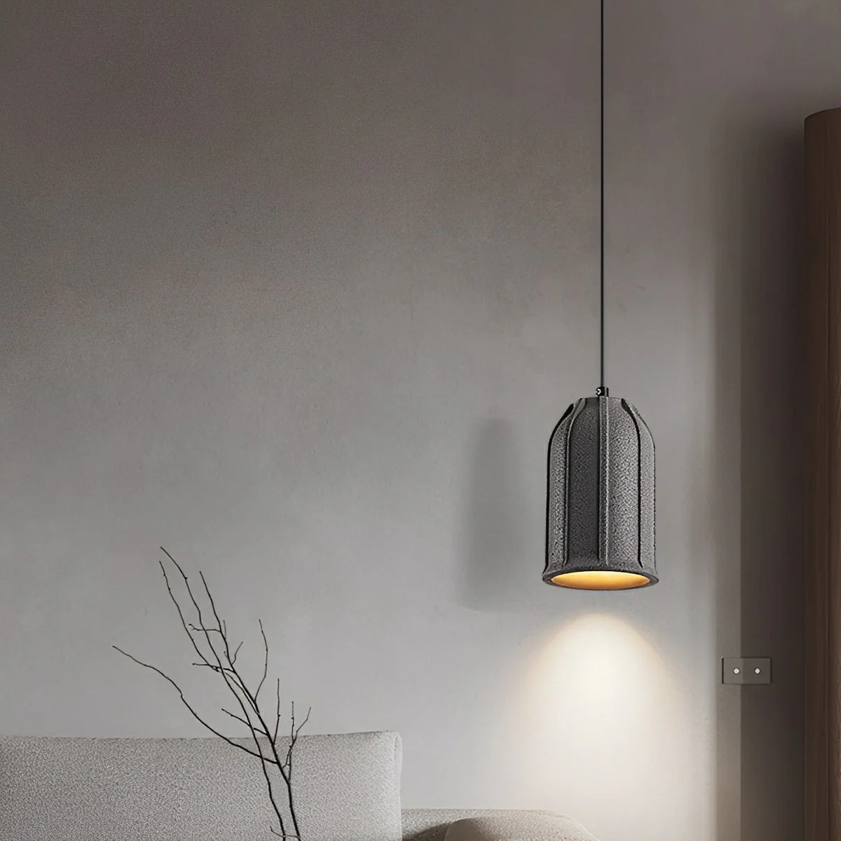 Modern Minimalist Bell Concrete LED Pendant Lights - Image 2