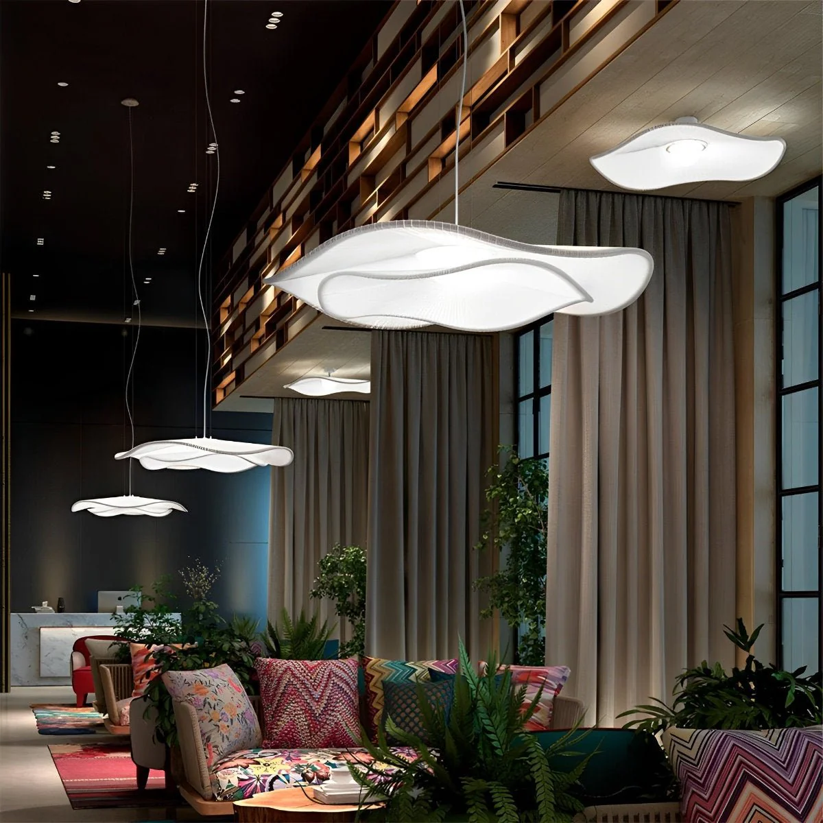 Modern Minimalist Art Lotus Leaf Pendant Lighting - Image 7