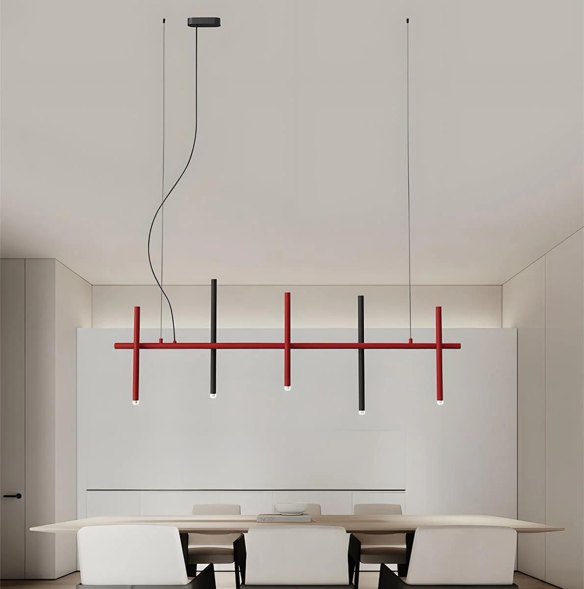 Modern Minimalist Creative Fence Indoor LED Ambiance Pendant Lights - Image 2