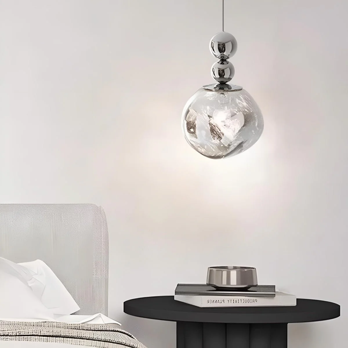 Modern Minimalist Crystal Globe Indoor Bar LED Pendant Lights - Image 4